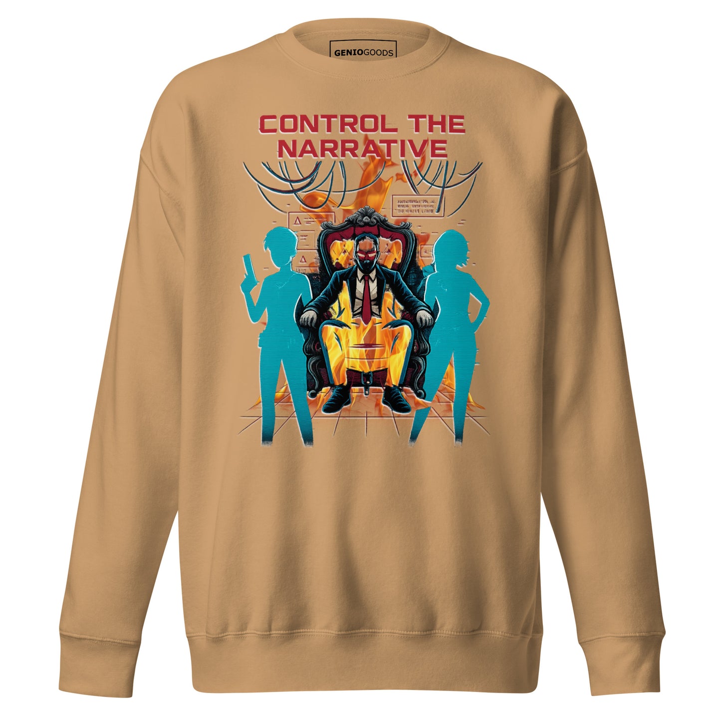 Split Fiction Fire Sweatshirt – Control the Narrative Edition – fan-made gamer merch by GenioGoods