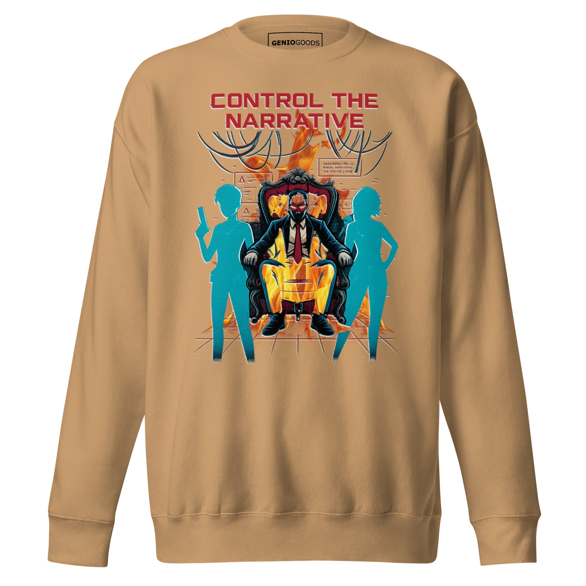 Split Fiction Fire Sweatshirt – Control the Narrative Edition – fan-made gamer merch by GenioGoods