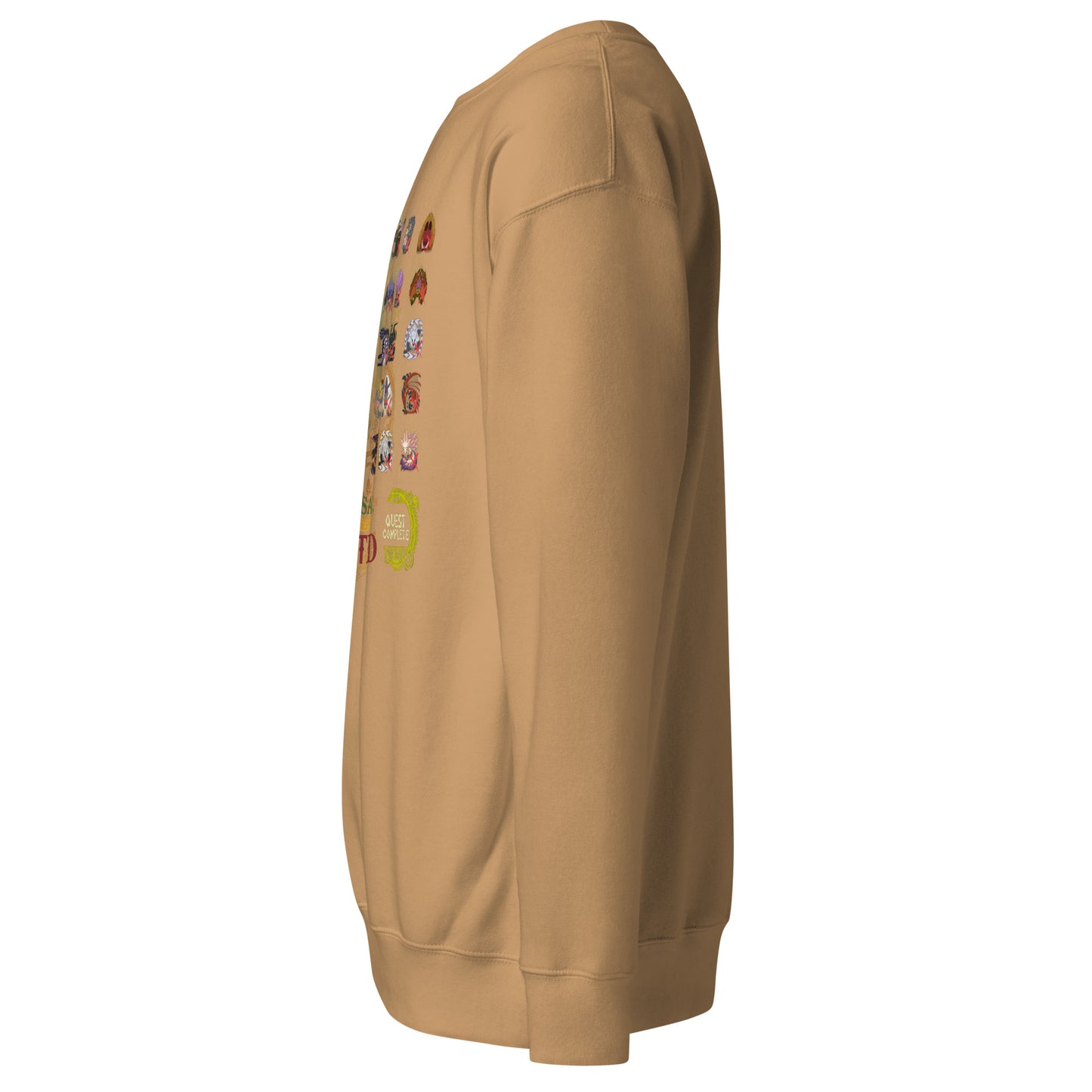 Monster Hunter Wilds Sweatshirt – Quest Complete Design – fan-made gamer merch by GenioGoods