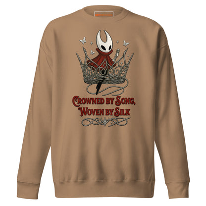 Crowned by Song Sweatshirt – Silksong Hornet Fan Tribute – fan-made gamer merch by GenioGoods