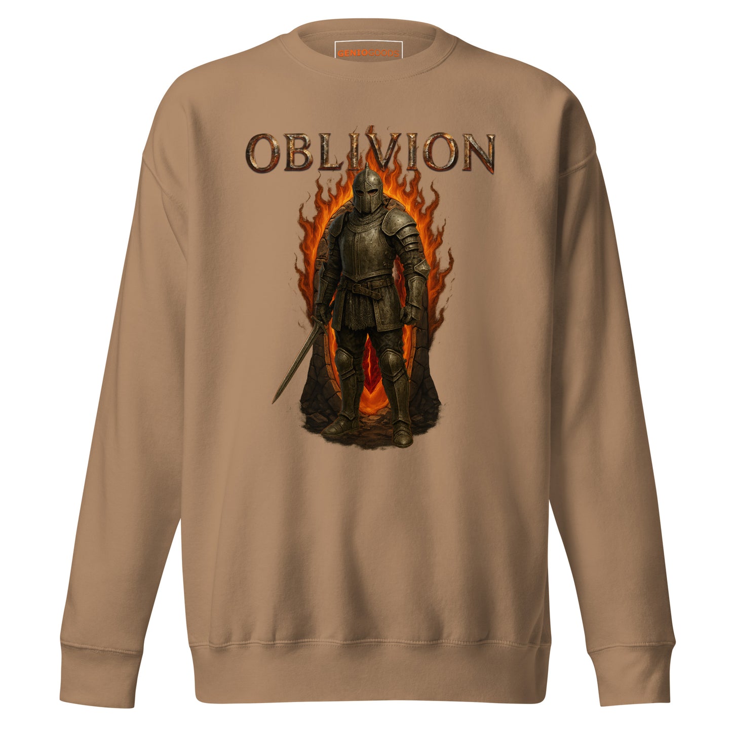 Oblivion Remastered Sweatshirt – Knight of the Gate Tribute – fan-made gamer merch by GenioGoods