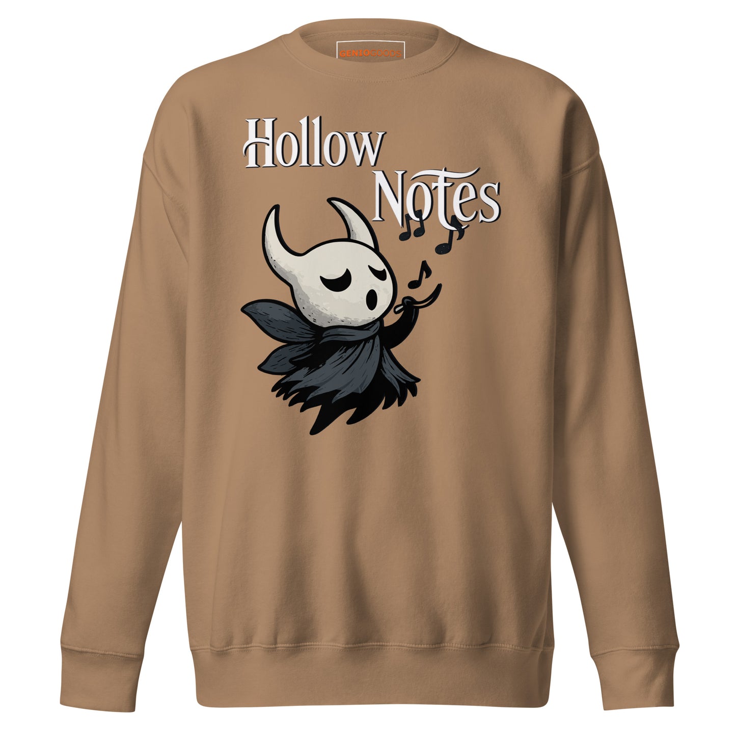 Hollow notes sweatshirt cute minimalist musical fan art – fan-made gamer merch by GenioGoods