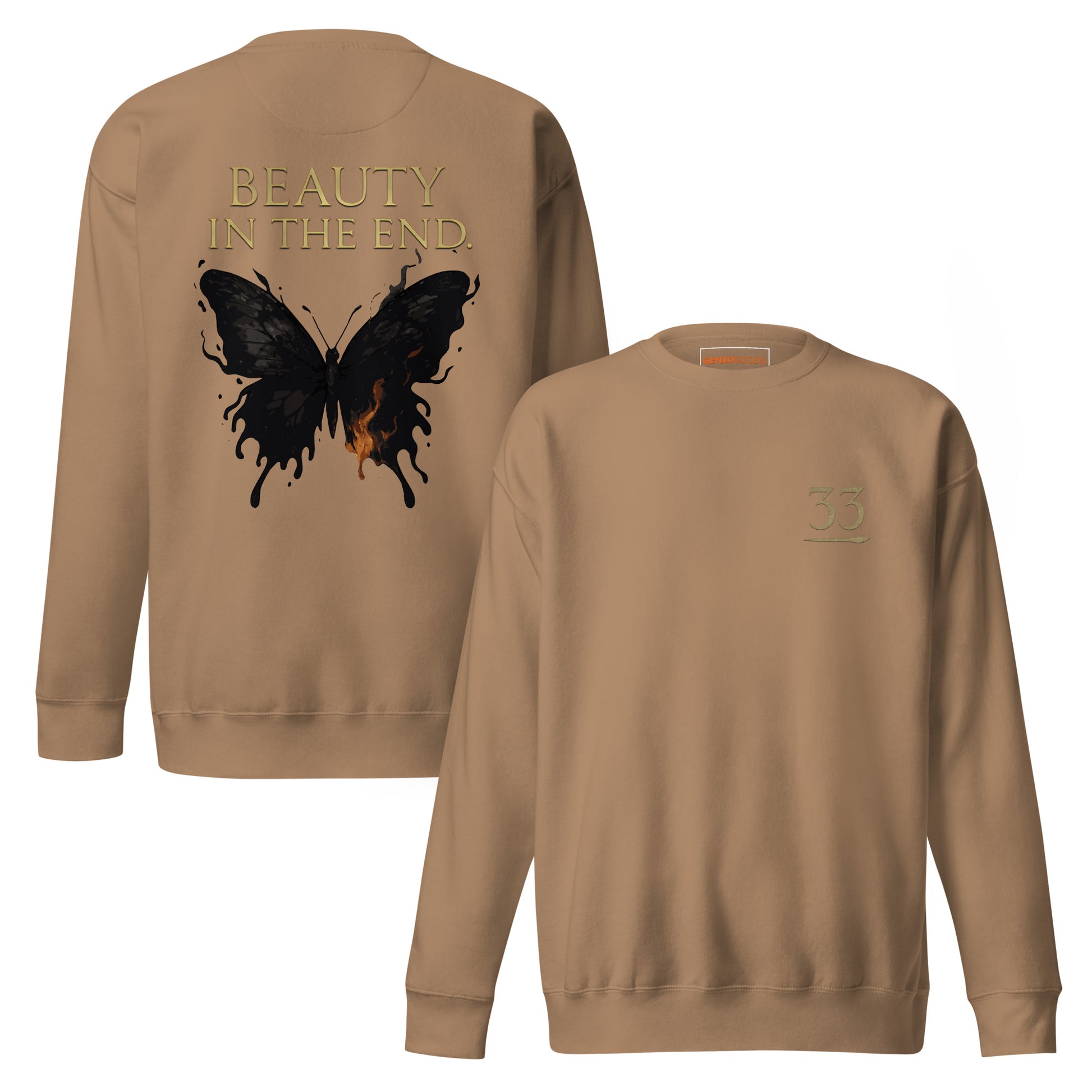 Dark Fantasy Sweatshirt – Beauty in the End - Clair Obscur 33 – fan-made gamer merch by GenioGoods