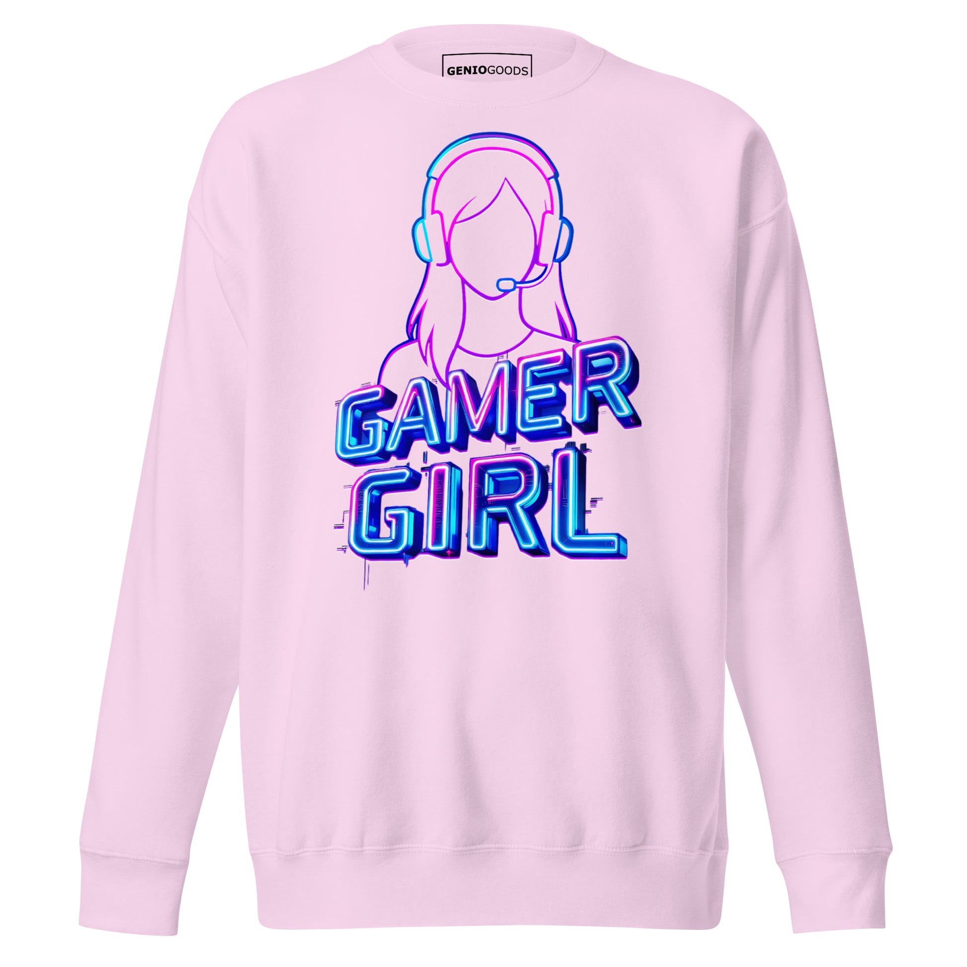 Gamer girl sweatshirt neon gaming aesthetic – original gamer merch by GenioGoods