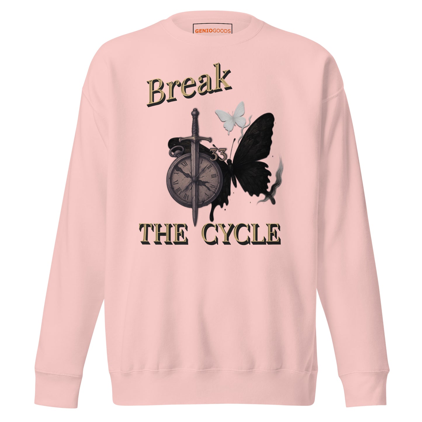 Break the Cycle Sweatshirt – Symbol of Rebirth | Clair Obscur 33 – fan-made gamer merch by GenioGoods