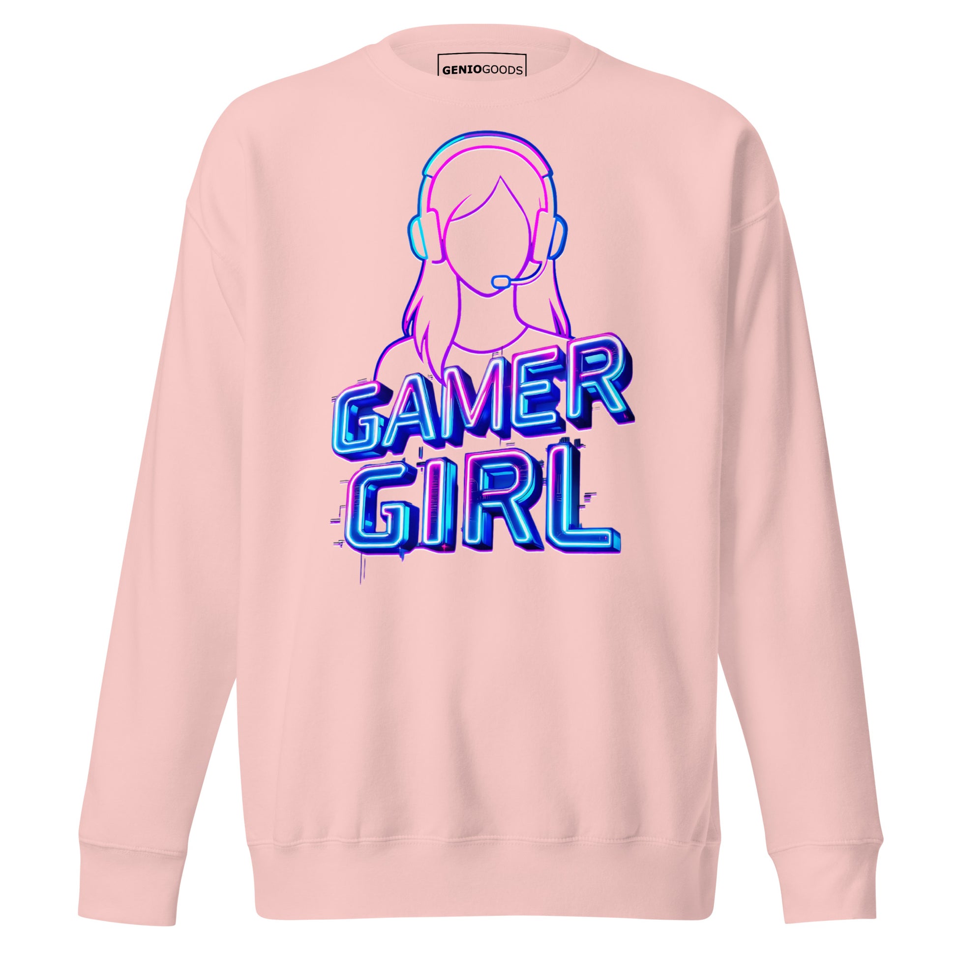 Gamer girl sweatshirt neon gaming aesthetic – original gamer merch by GenioGoods