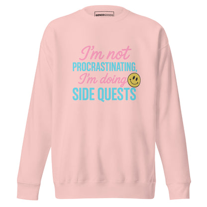 Side Quests Sweatshirt Funny Gamer Humor Cozy Fit – original gamer merch by GenioGoods