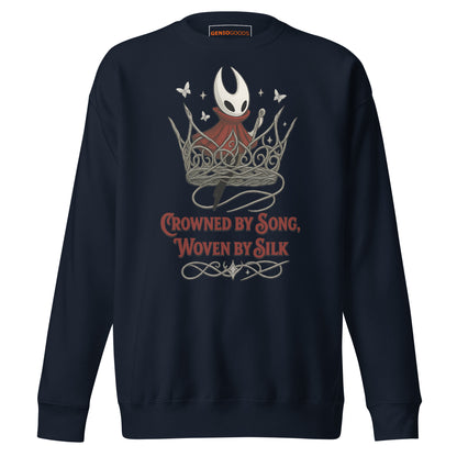 Crowned by Song Sweatshirt – Silksong Hornet Fan Tribute – fan-made gamer merch by GenioGoods