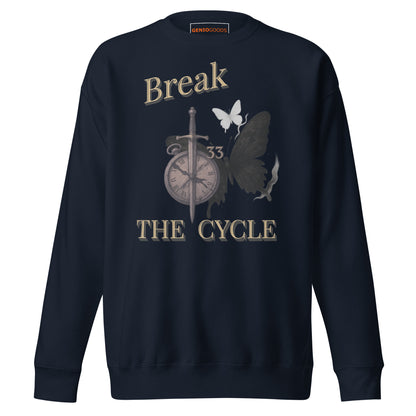 Break the Cycle Sweatshirt – Symbol of Rebirth | Clair Obscur 33 – fan-made gamer merch by GenioGoods