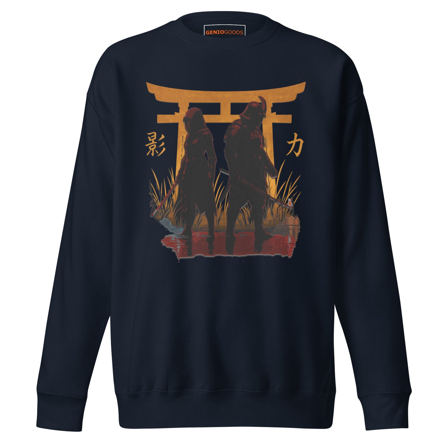 Shadow Balance Sweatshirt – Samurai x Assassin | AC Shadows – fan-made gamer merch by GenioGoods