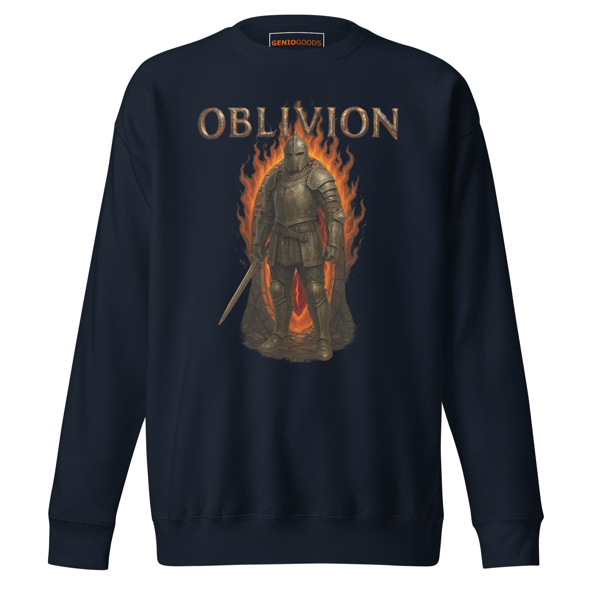 Oblivion Remastered Sweatshirt – Knight of the Gate Tribute – fan-made gamer merch by GenioGoods