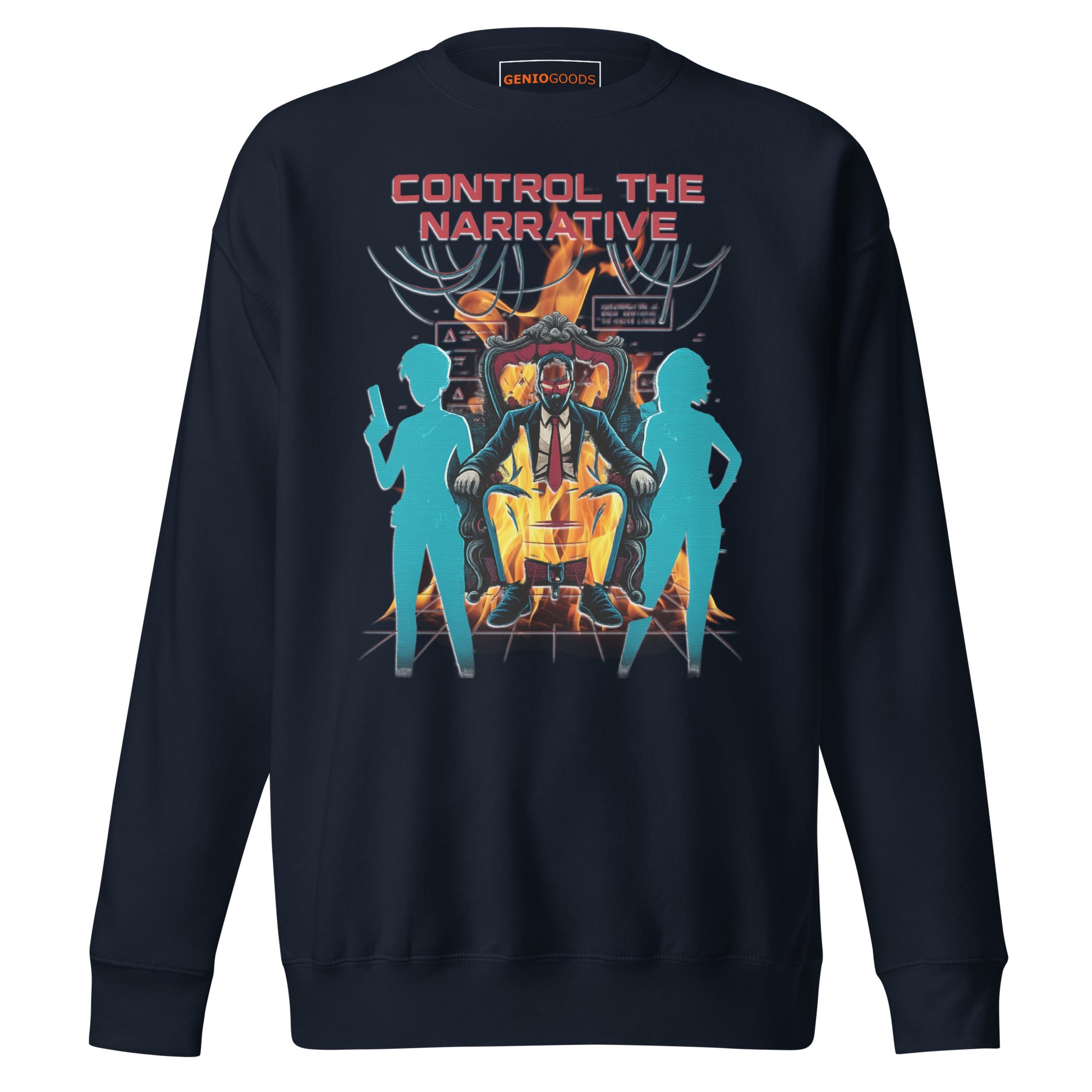 Split Fiction Fire Sweatshirt – Control the Narrative Edition – fan-made gamer merch by GenioGoods