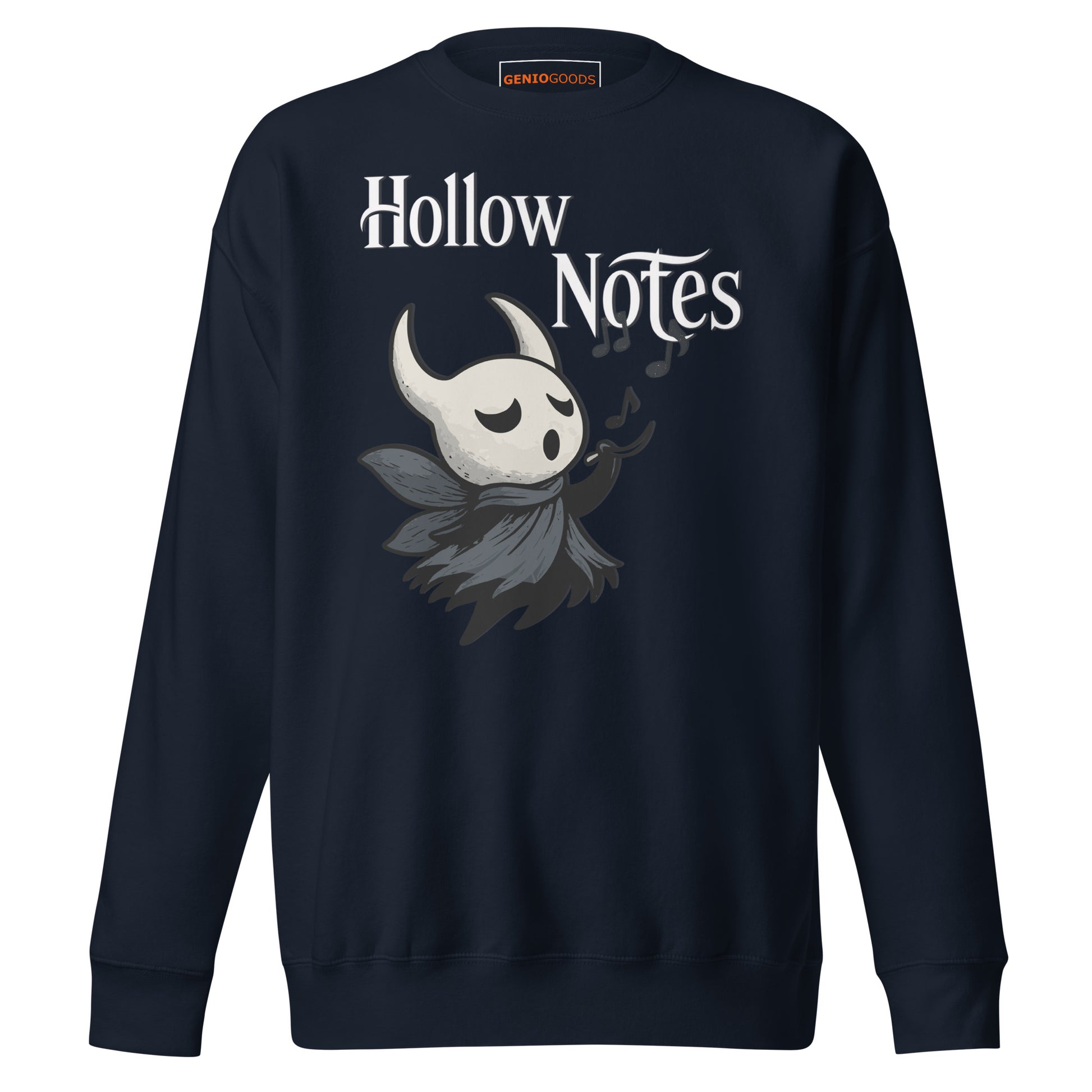 Hollow notes sweatshirt cute minimalist musical fan art – fan-made gamer merch by GenioGoods