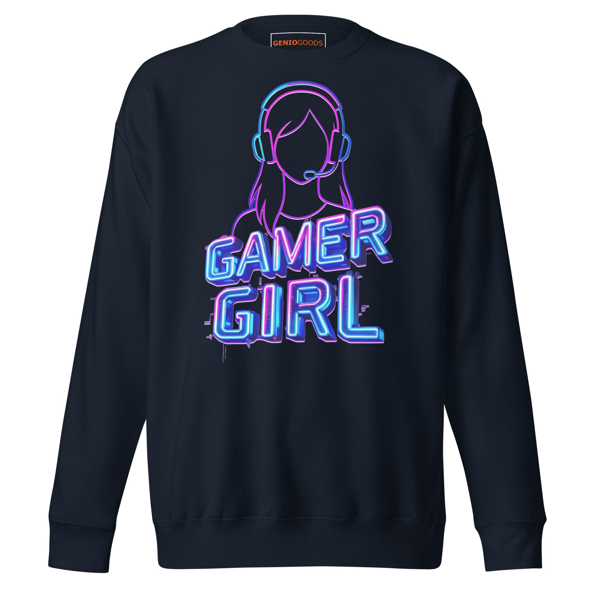 Gamer girl sweatshirt neon gaming aesthetic – original gamer merch by GenioGoods