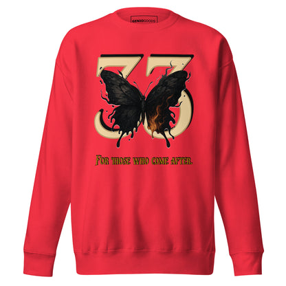 Clair Obscur 33 Sweatshirt – Legacy Butterfly Tribute – fan-made gamer merch by GenioGoods