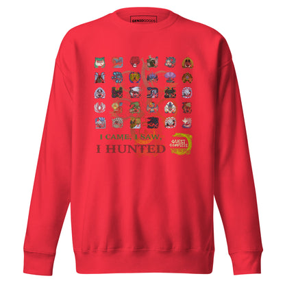 Monster Hunter Wilds Sweatshirt – Quest Complete Design – fan-made gamer merch by GenioGoods