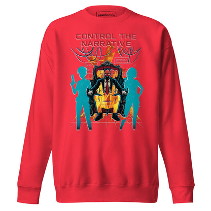Split Fiction Fire Sweatshirt – Control the Narrative Edition – fan-made gamer merch by GenioGoods