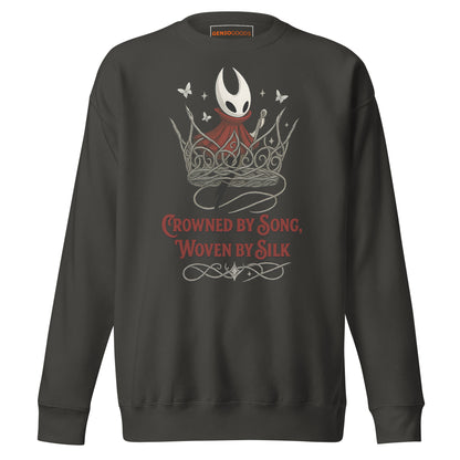 Crowned by Song Sweatshirt – Silksong Hornet Fan Tribute – fan-made gamer merch by GenioGoods