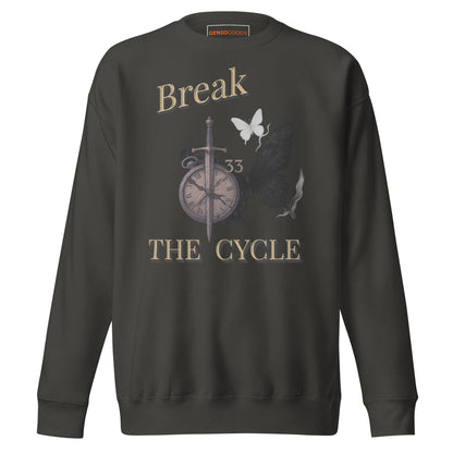 Break the Cycle Sweatshirt – Symbol of Rebirth | Clair Obscur 33 – fan-made gamer merch by GenioGoods