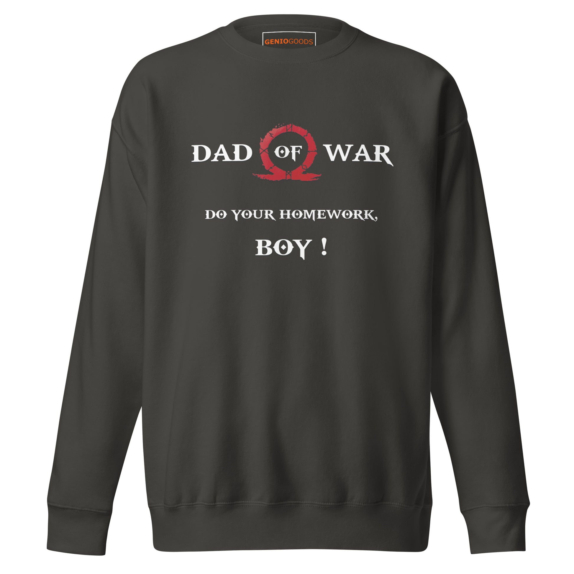 Dad of War Sweatshirt – Funny Gamer Father Tribute – fan-made gamer merch by GenioGoods