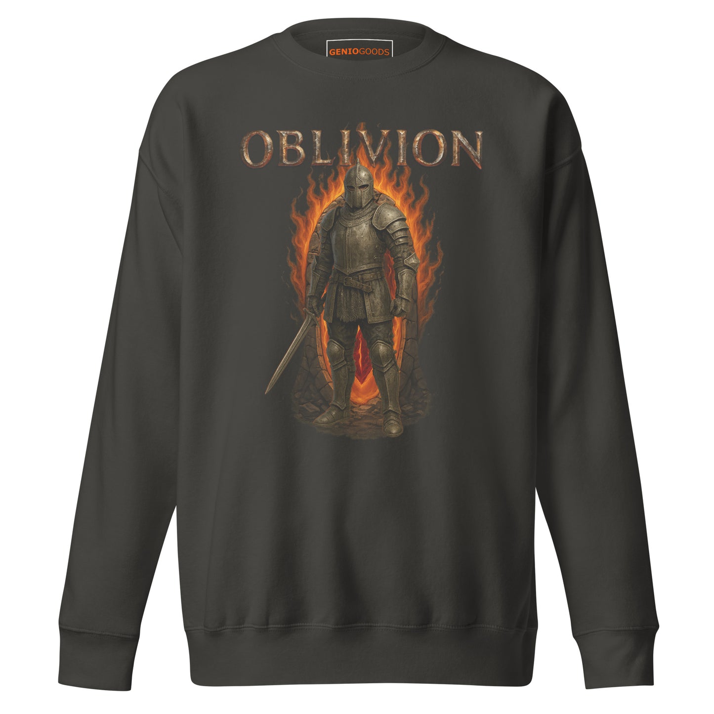 Oblivion Remastered Sweatshirt – Knight of the Gate Tribute – fan-made gamer merch by GenioGoods