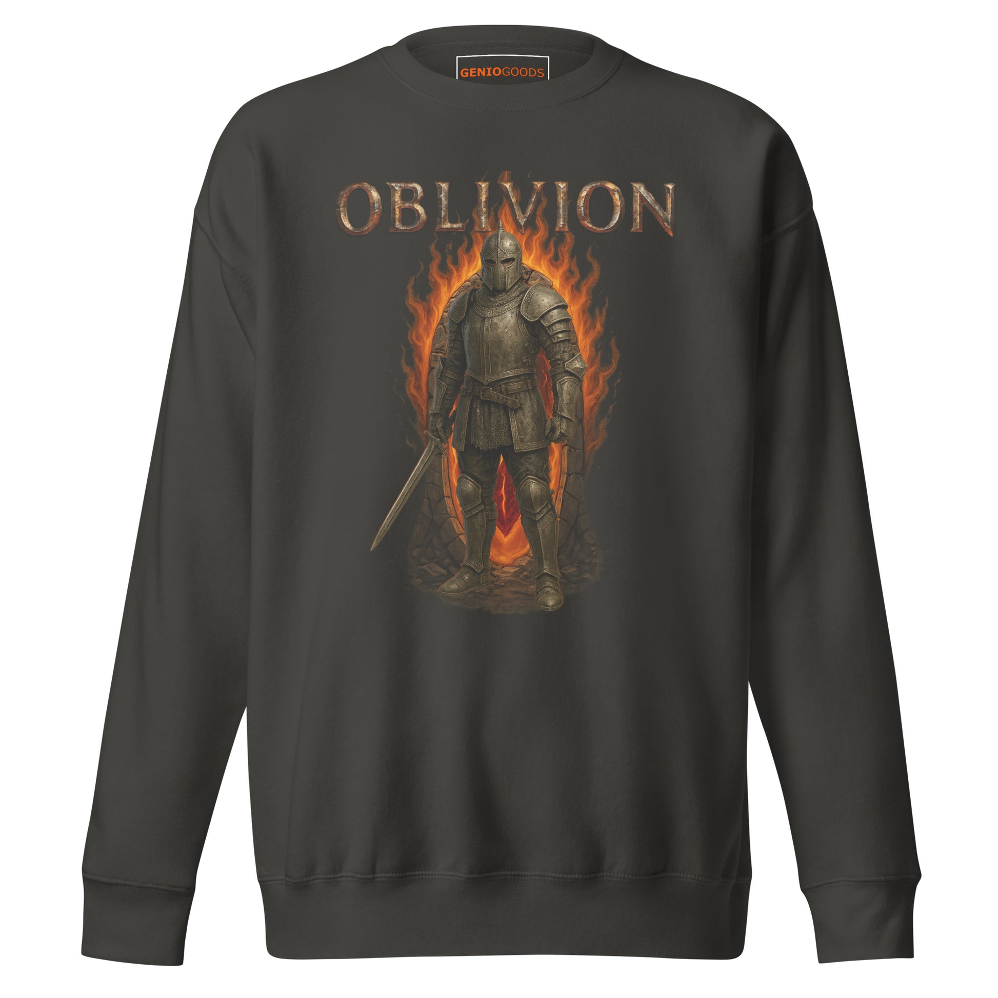 Oblivion Remastered Sweatshirt – Knight of the Gate Tribute – fan-made gamer merch by GenioGoods