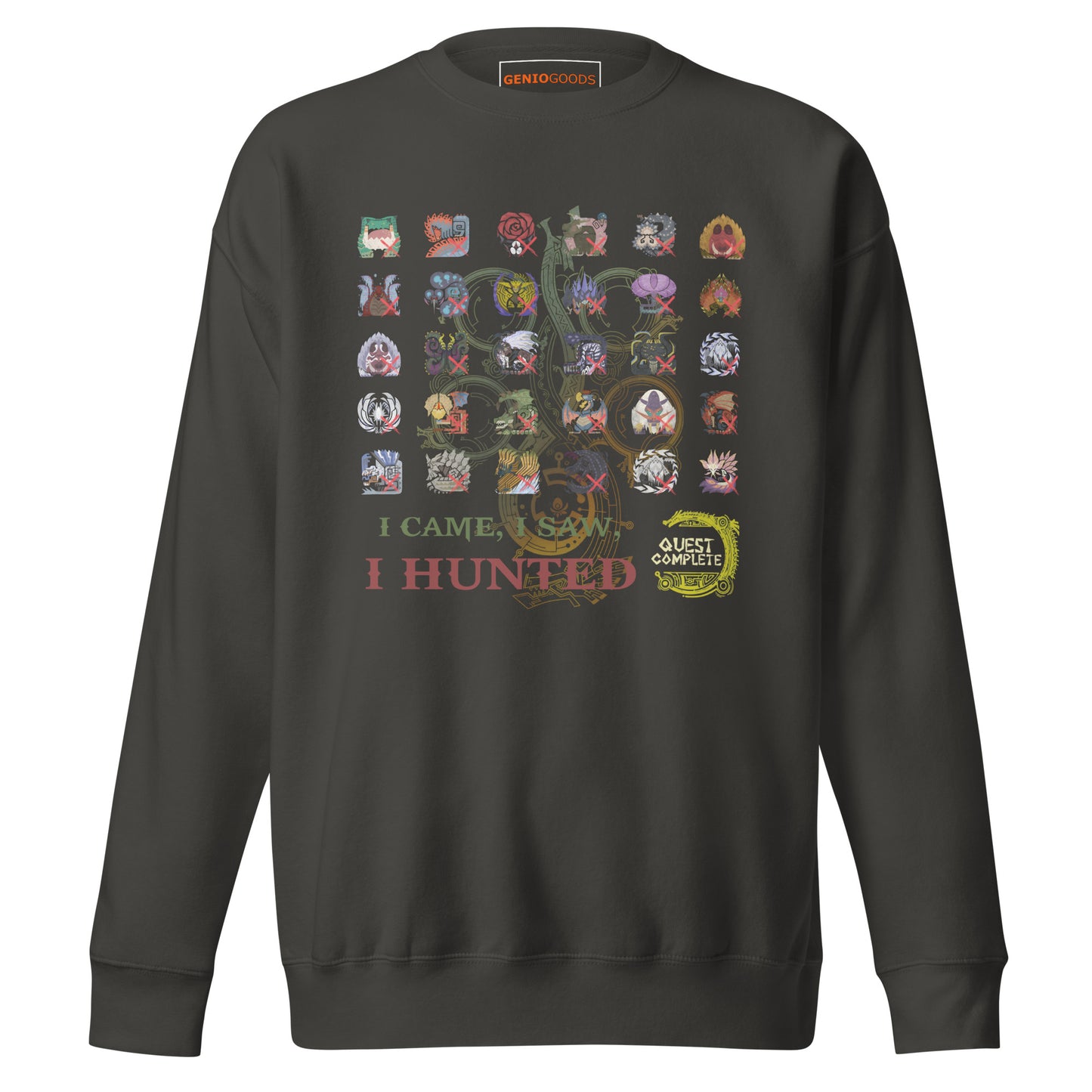 Monster Hunter Wilds Double Sided Hoodie – Legacy Print – fan-made gamer merch by GenioGoods