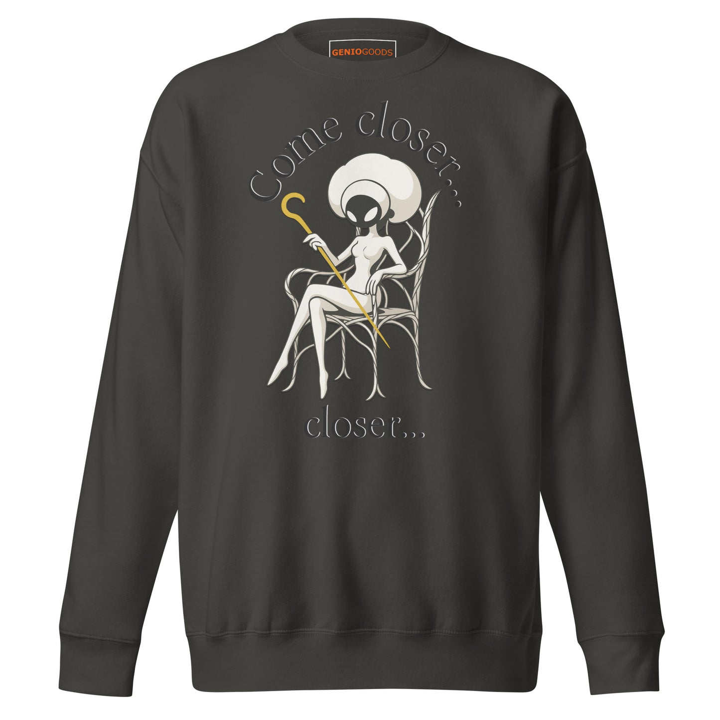 Hollow knight midwife sweatshirt dark lore fan art – fan-made gamer merch by GenioGoods