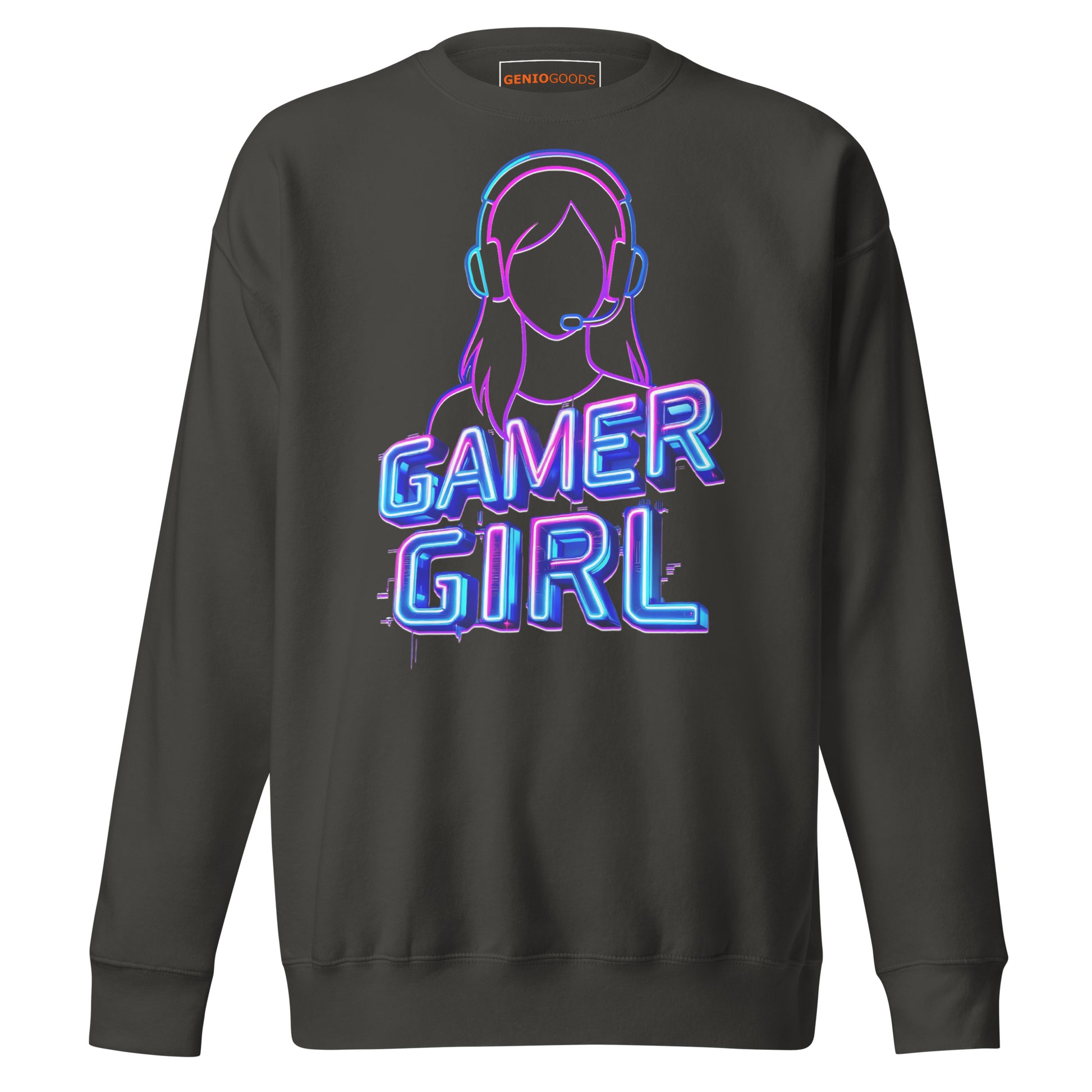 Gamer girl sweatshirt neon gaming aesthetic – original gamer merch by GenioGoods