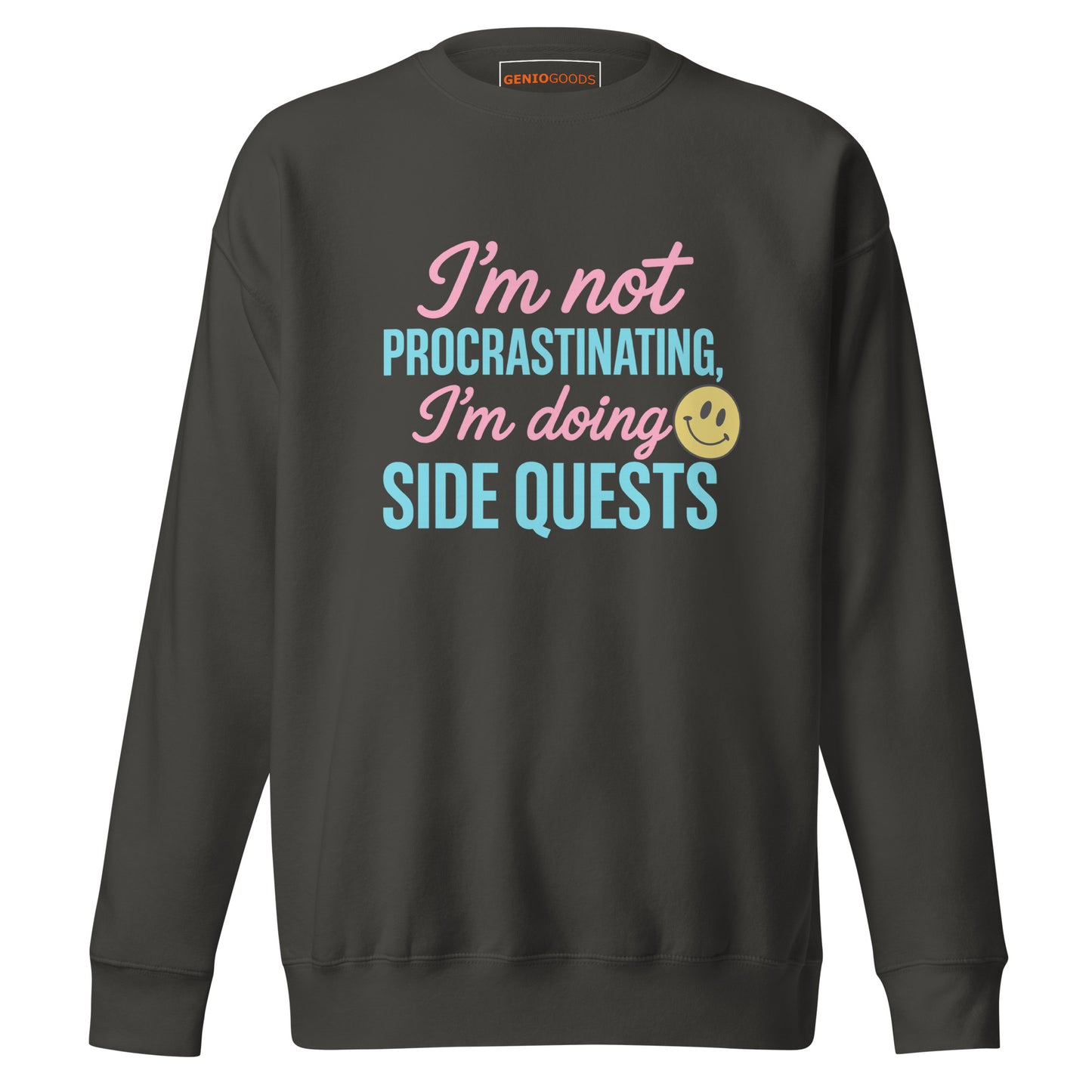 Side Quests Sweatshirt Funny Gamer Humor Cozy Fit – original gamer merch by GenioGoods