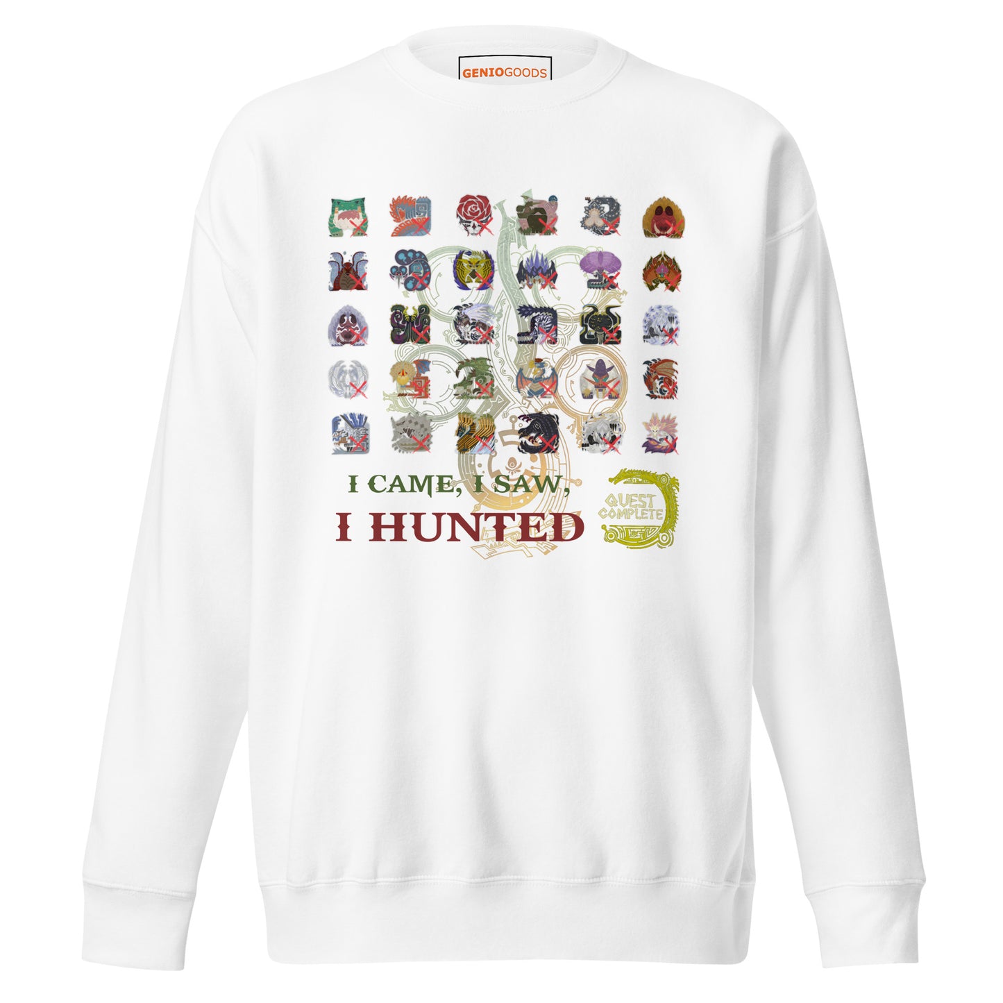 Monster Hunter Wilds Double Sided Hoodie – Legacy Print – fan-made gamer merch by GenioGoods