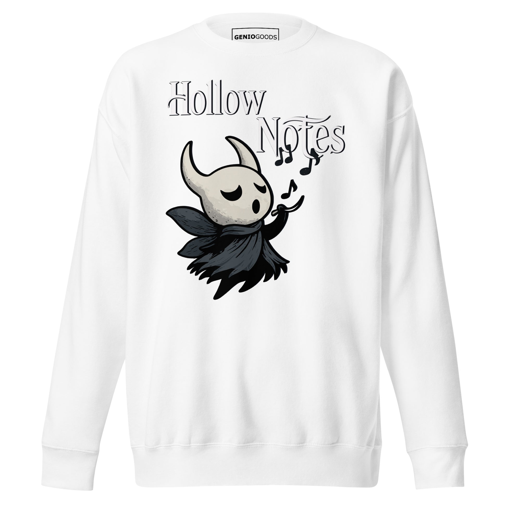 Hollow notes sweatshirt cute minimalist musical fan art – fan-made gamer merch by GenioGoods