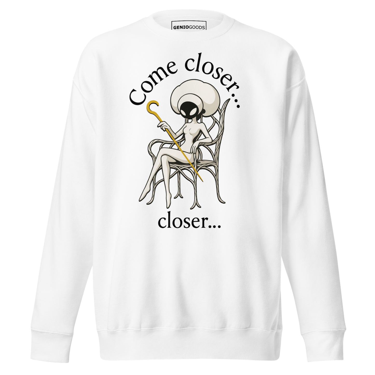 Hollow knight midwife sweatshirt dark lore fan art – fan-made gamer merch by GenioGoods