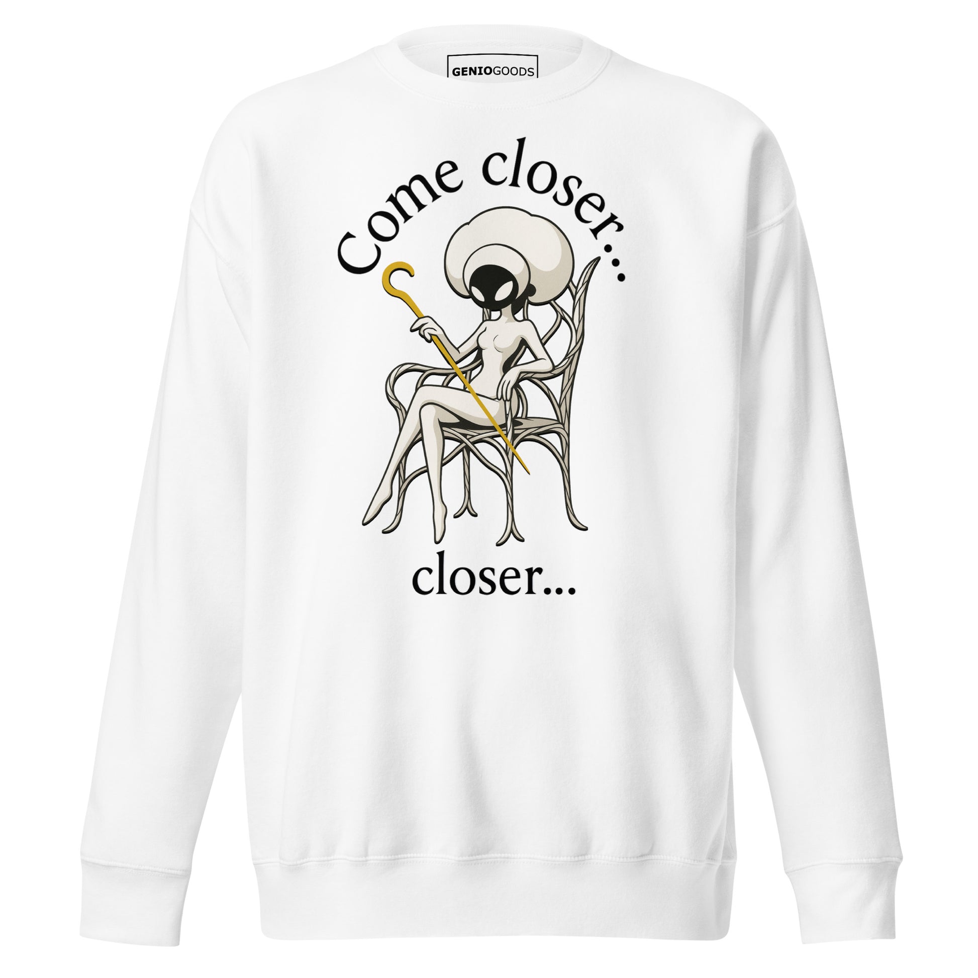 Hollow knight midwife sweatshirt dark lore fan art – fan-made gamer merch by GenioGoods