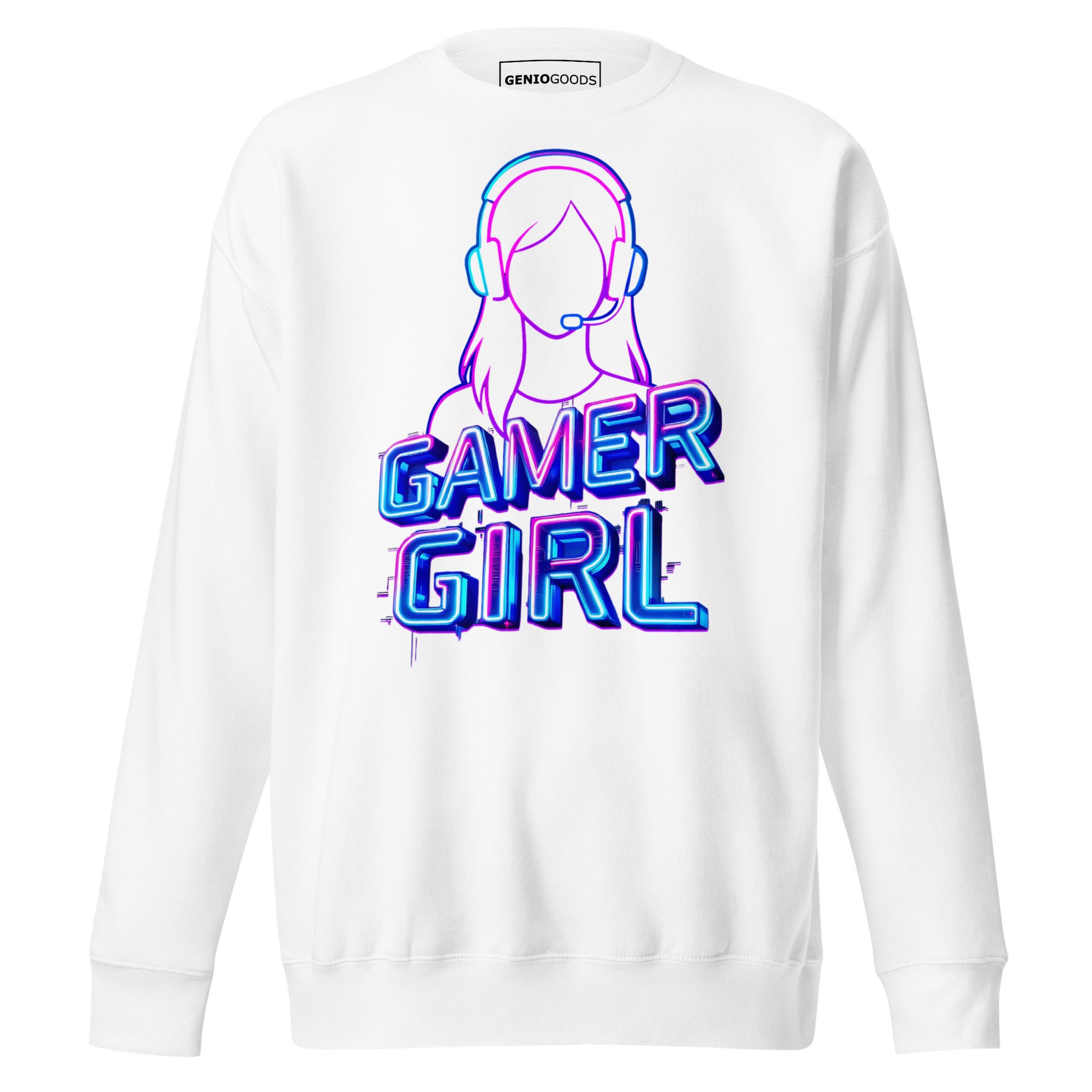 Gamer girl sweatshirt neon gaming aesthetic – original gamer merch by GenioGoods
