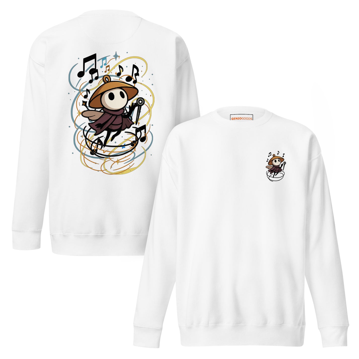 Silksong Bard Sweatshirt – Musical Tribute | Hollow Knight – fan-made gamer merch by GenioGoods
