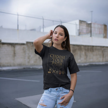 T-shirt Oblivion « Choisissez votre chemin » – Conception de la carte de Cyrodiil