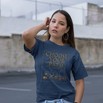 T-shirt Oblivion « Choisissez votre chemin » – Conception de la carte de Cyrodiil