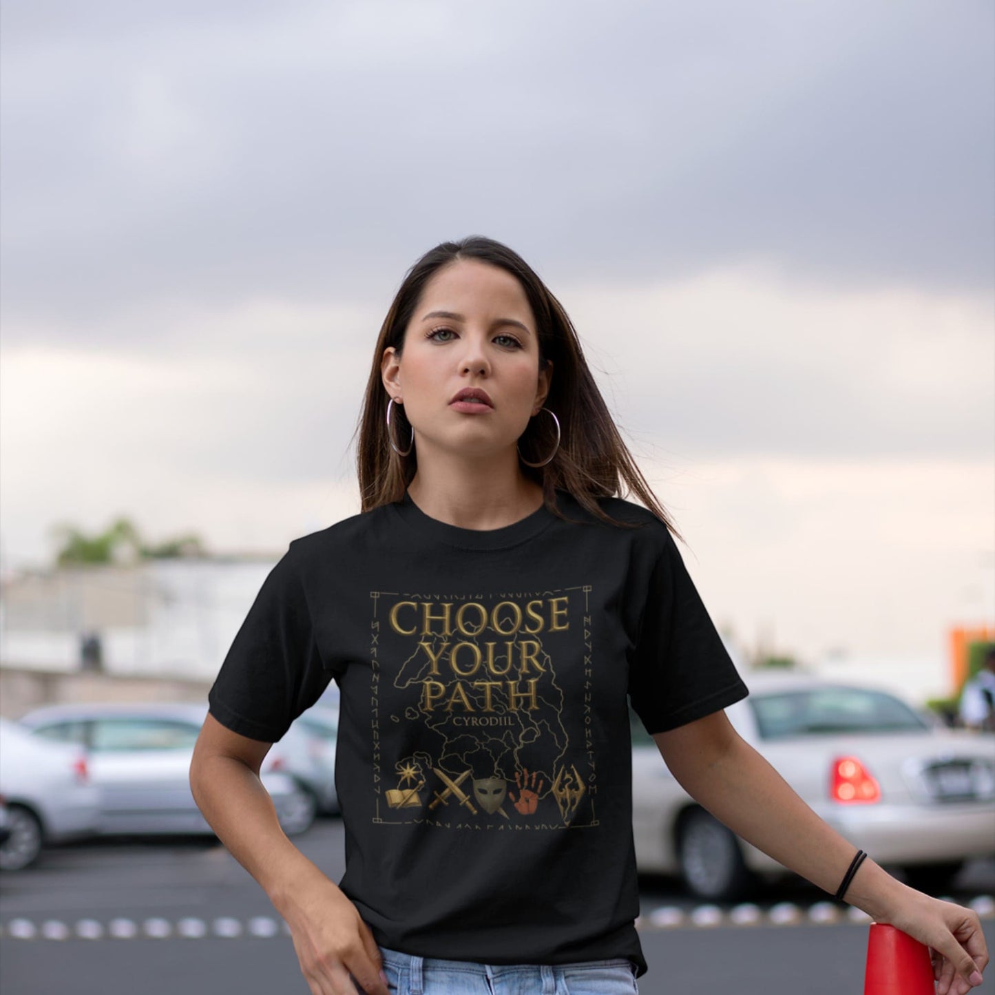 T-shirt Oblivion « Choisissez votre chemin » – Conception de la carte de Cyrodiil