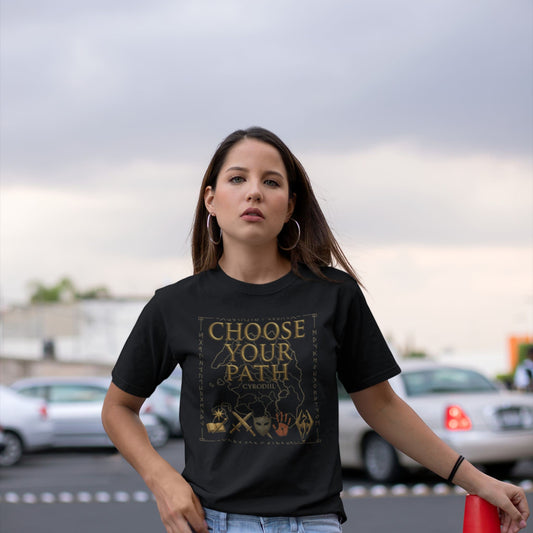 T-shirt Oblivion « Choisissez votre chemin » – Conception de la carte de Cyrodiil