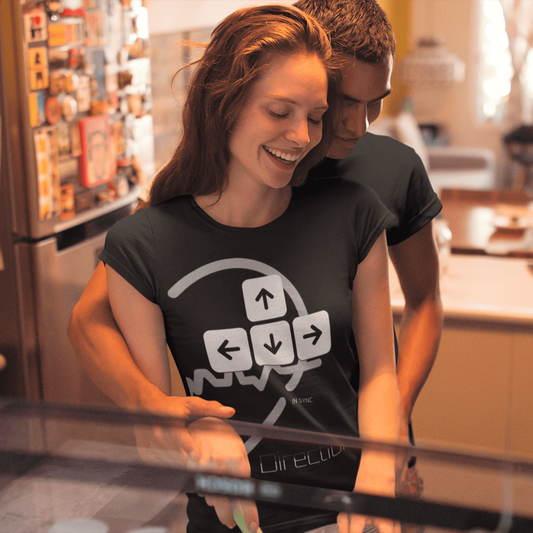 Gamer Couple T-Shirt Movement In Sync Design – original gamer merch by GenioGoods